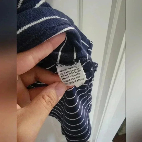 Polo Ralph Lauren Shirt Mens Large L Blue Striped Short Sleeve Preppy - Picture 4 of 4